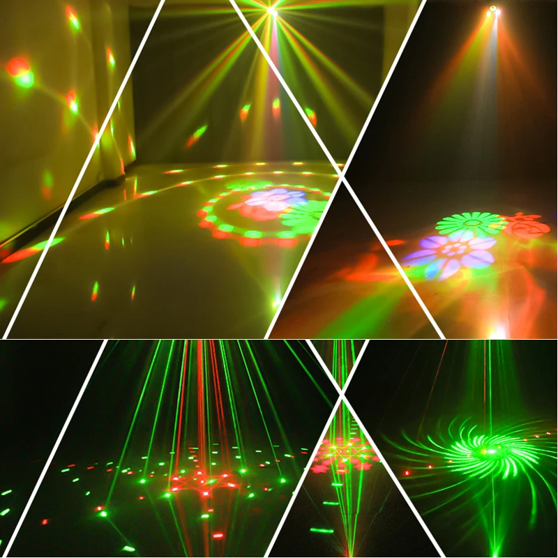 DJ التحكم عن بعد كرة سحرية ليزر التحكم الصوتي ستروب المرحلة نمط كشاف ضوئي الزفاف RGB نمط المياه DMX الغلاف الجوي l #2