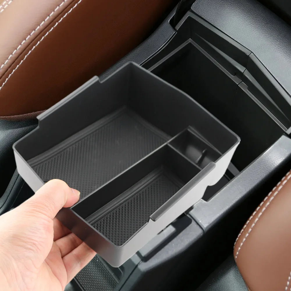 

ABS Car Center Console Organizer Tray for Subaru Forester 2024 2025 Interior Armrest Insert Storage Box Accessories