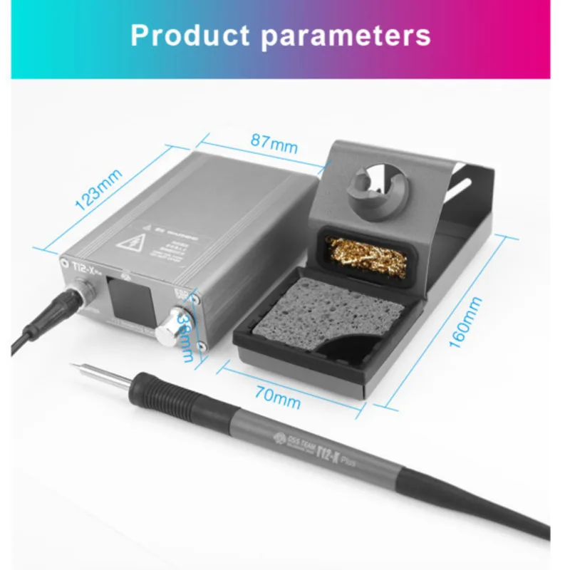 OSS T12-X PLUS Soldering Station Electronic Soldering Iron With T12 Tips For PCB Repair Mobile Phone Board Welding Repair Tools