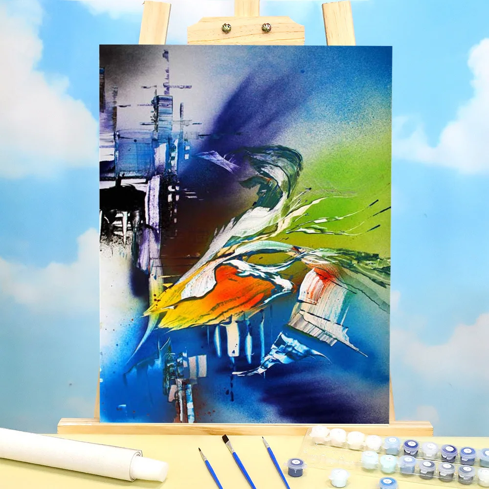 Abstract Industry Vs Biology DIY Painting By Numbers Package Oil Paints 40*50 Painting On Canvas New Design For  Wholesale