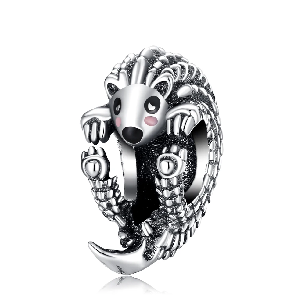 

Danturn 925 Sterling Silver Original Beads Pangolin Dangle Charm fit Snake Chain Bracelet Fashion Women Jewelry Making