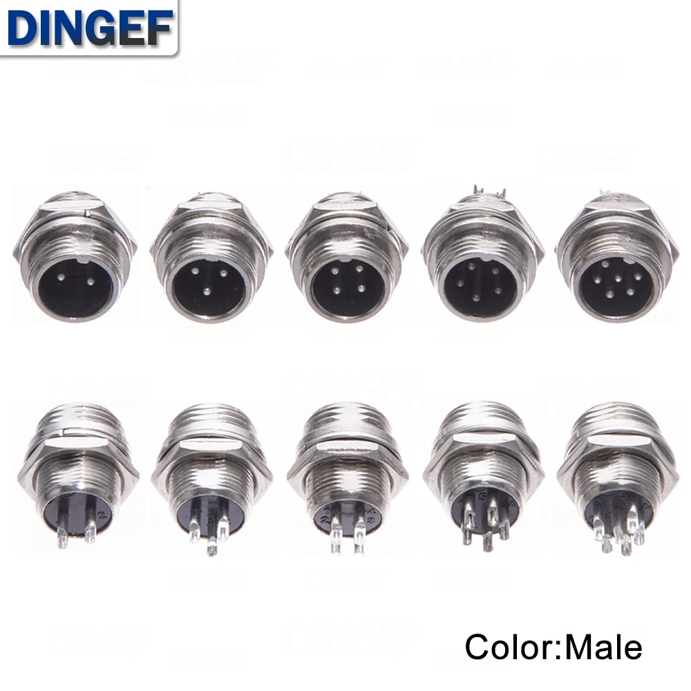 1Set/lot GX12 2/3/4/5/6/7 Pin Male + Female 12mm L88-93 Circular Aviation Socket Plug Wire Panel Connector with Plastic Cap Lid