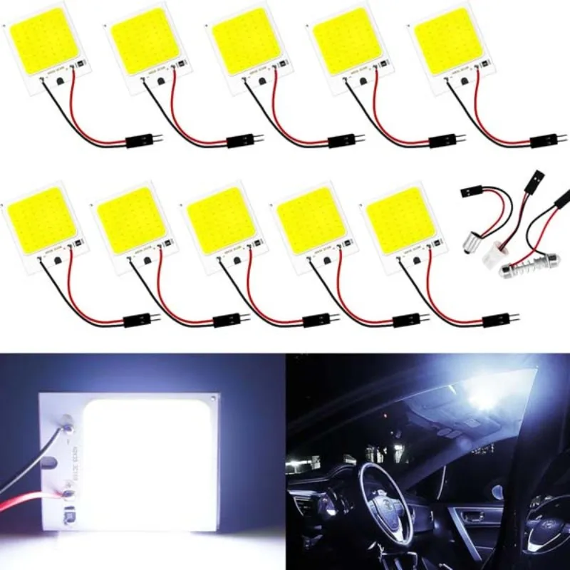 

Super Bright 48SMD Car Interior Dome Light Plug and Play Multi-function Reading Trunk Warning Lamp for Car Van Bus Roof Room