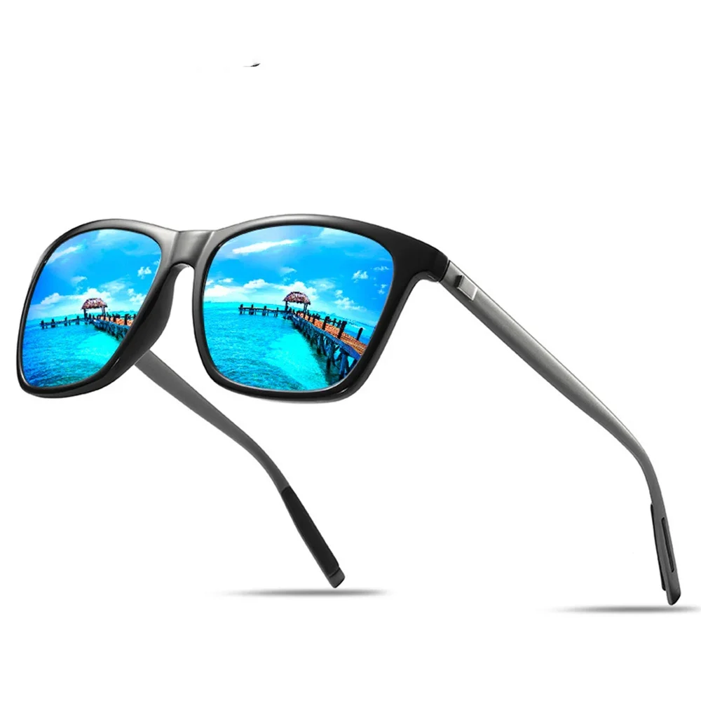 

Handmade Frame Al-mg Alloy Temple Sun Glasses Polarized Mirror Sunglasses Custom Made Myopia Minus Prescription Lens-1to-6