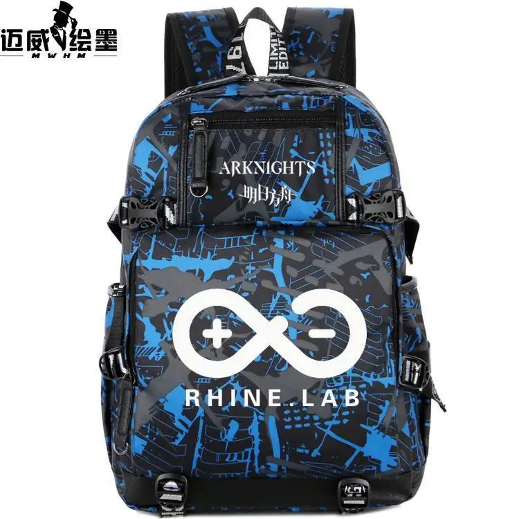 Arknights Anime Merchandise Amiya Angelic Male Female Primary And Secondary School Students Printed Backpack Laptop Bag Anime