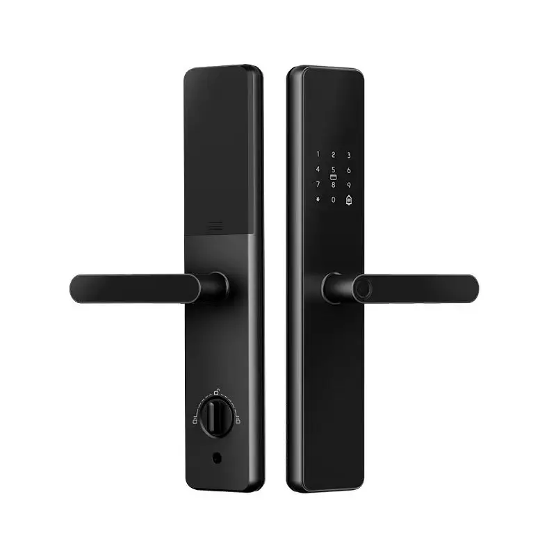 

Factory Tuya Smart Home Door Lock System Waterproof Aluminum Alloy Wood Front Door Digital Handle Lock