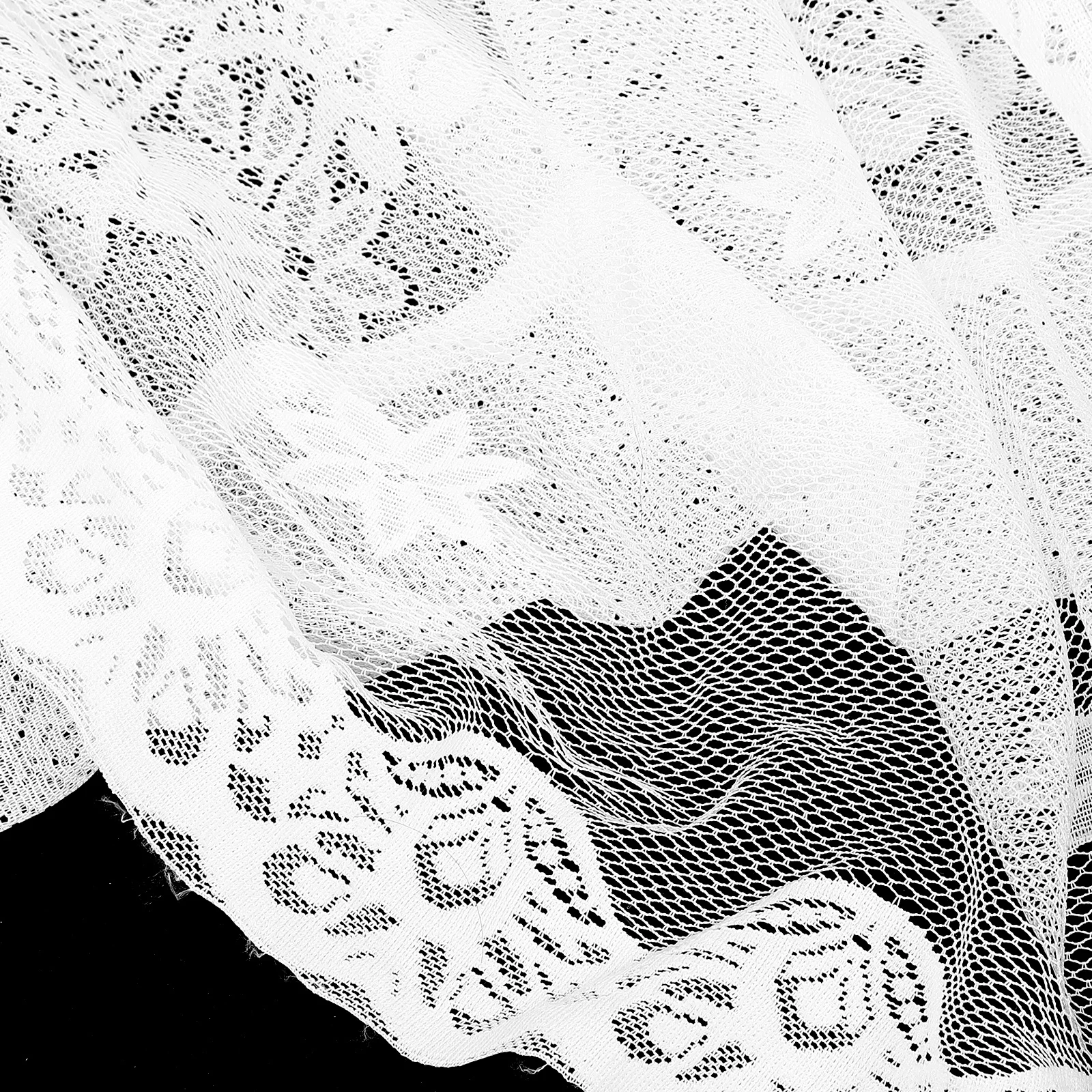 

Lace Sheer Window Curtain Door Curtain Romantic Decor for Home Balcony Kitchen Decorative Lightweight Elegant Drapes