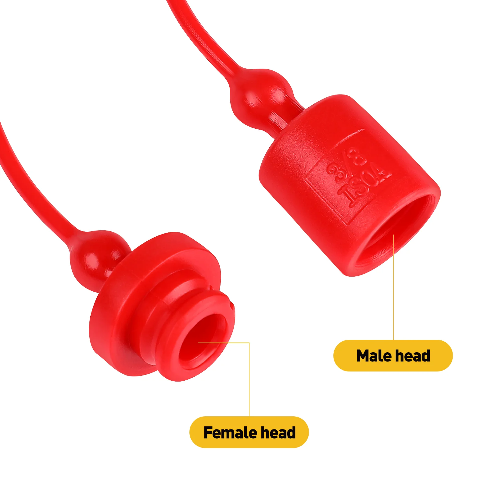 2 juegos a través del conector tapa de protección contra el polvo adaptador de enchufe tapas de manguera hidráulica reparación Pvc
