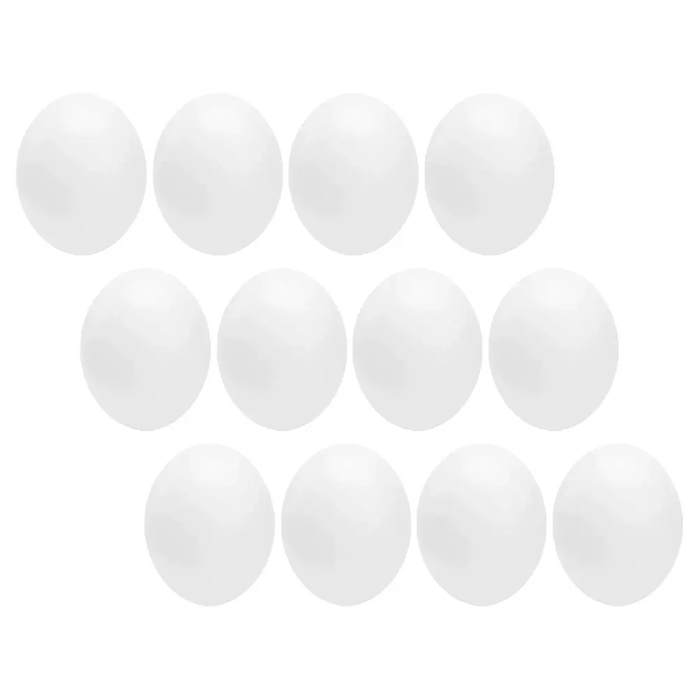 

12pcs Simulation Bird Eggs Realistic Lightweight Plastic Hatching Props For Parrots Finches Lovebirds Nest Breeding Cage