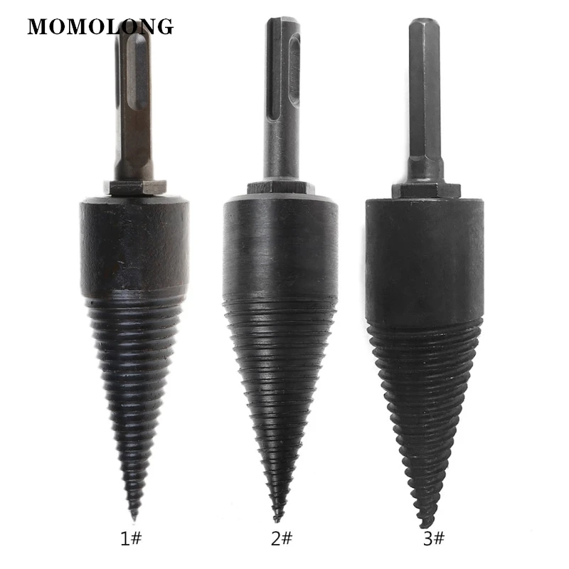 

32mm/42mm Round/Hex/Triangle Shank Wood Split Cone Drill Bit Woodworking Tools HSS Firewood Splitter Drill Bit