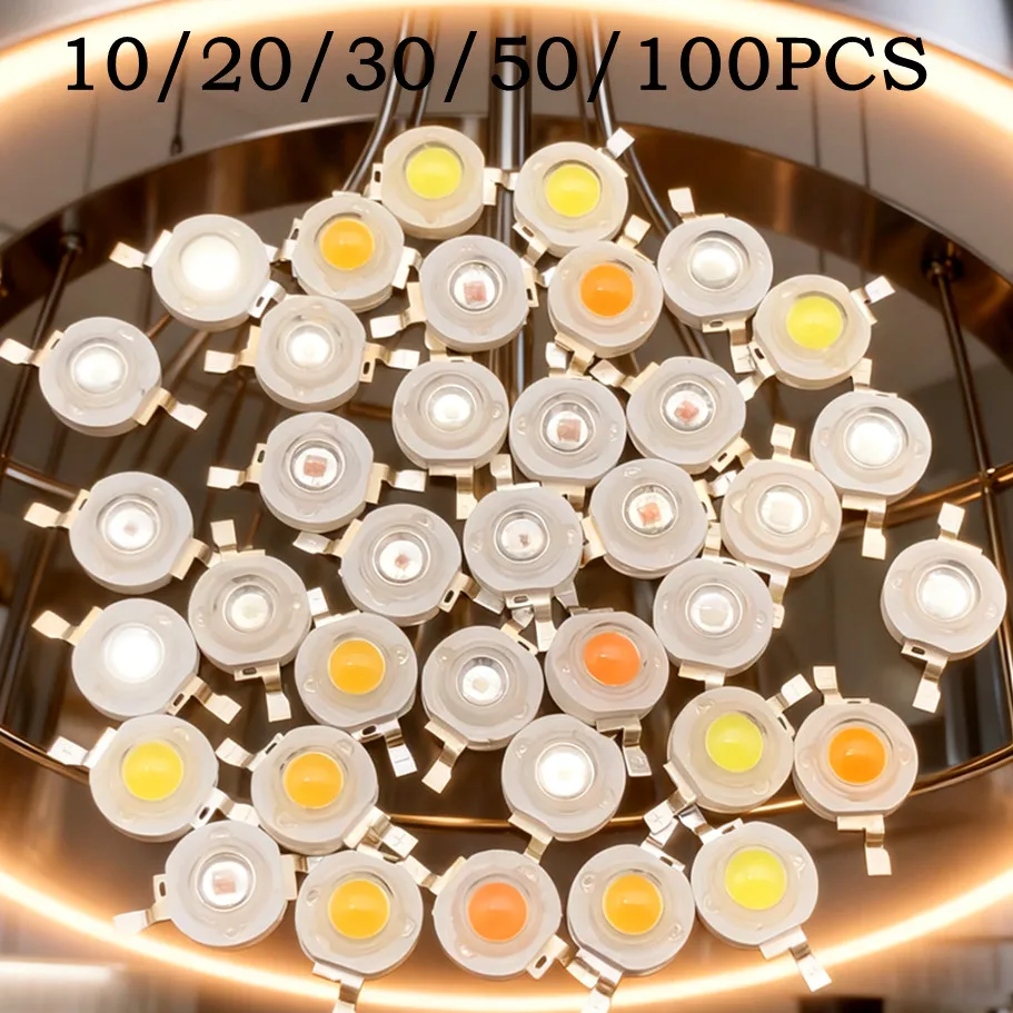 

10/20/30/50/100 шт. Высокомощный светодиодный чип-лампа из бисера 2,1-3,6 В 110-120LM Диод DIY Светодиодный источник света Украшение Светодиодная лампа IC SMD Лампа