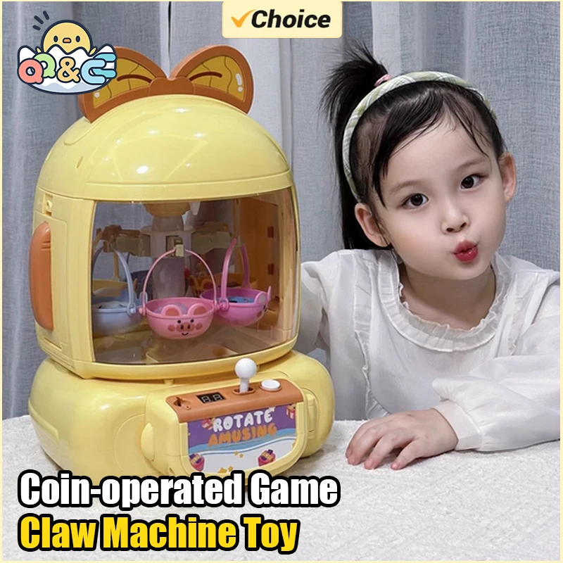 Claw Machine Toy for Kids Girl Boy Portable Plush Doll Grabber  with Music Toy Crane Machine Party Game Children Christmas Gifts