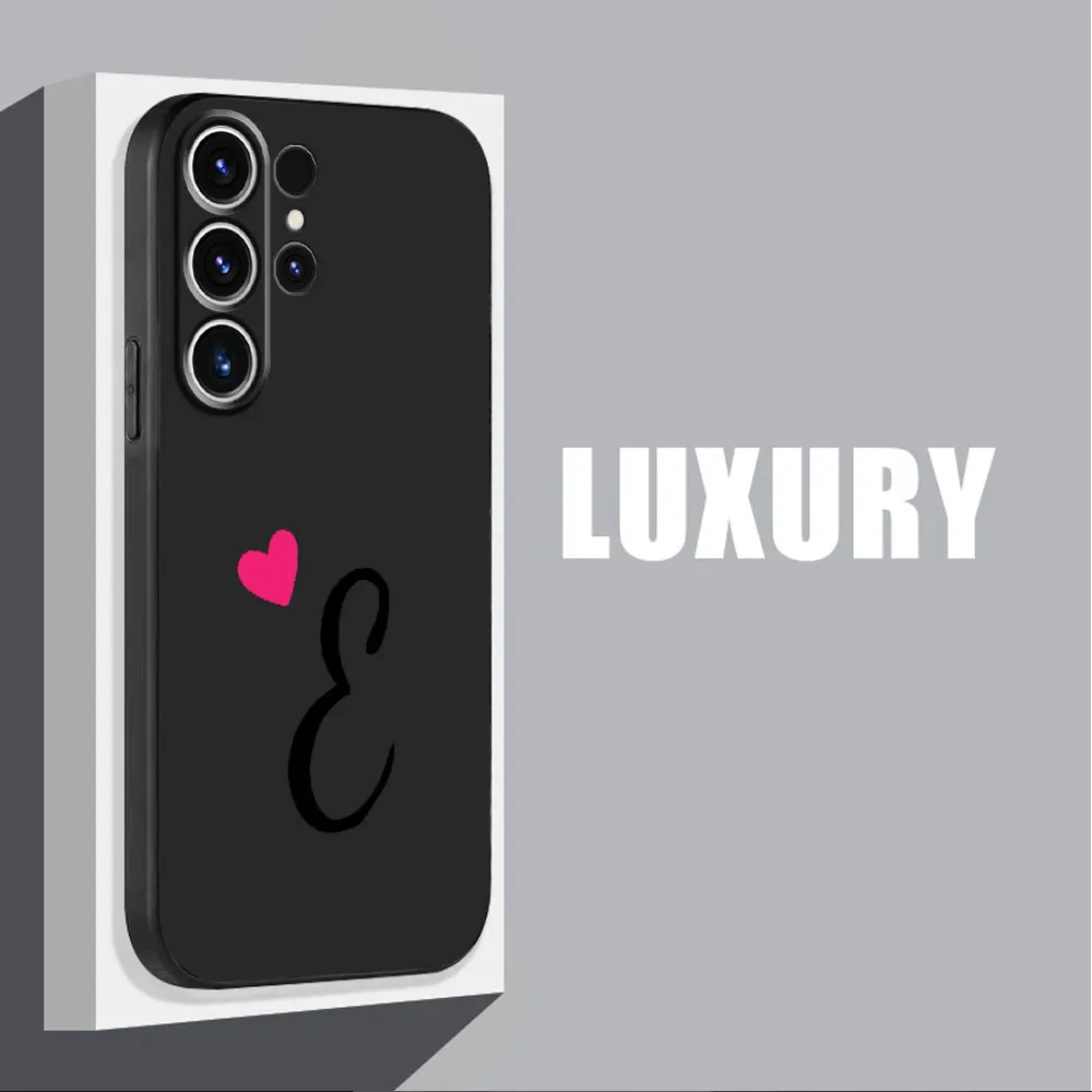 Etui na telefon Samsung Galaxy S20 S24 Ultra S21 5G S23 Ultra S22 Plus S21 FE Inicjał A-F Miłość Serce Pokrowiec dla par — zdjęcie 4