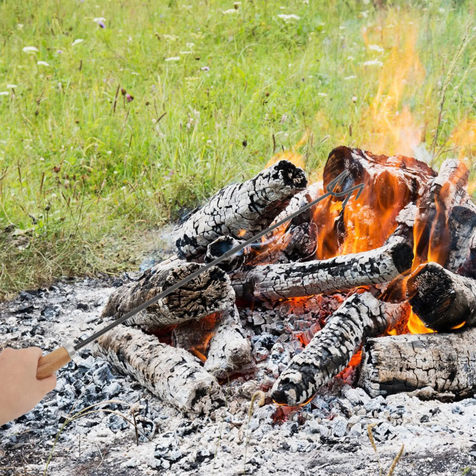 two-section-fire-poker-heavy-duty-long-handled-fire-hook-for-outdoor-fireplace-wood-stove-bonfire-pit-tool-braiding-ash-removal