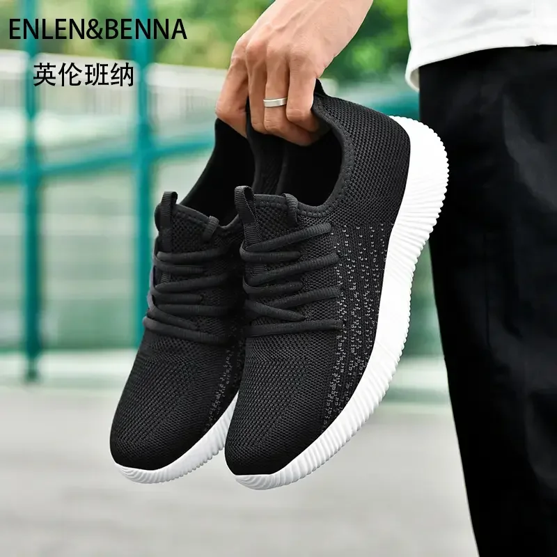 

Новинка 2025, летняя дышащая повседневная обувь с одной педалью, легкая дышащая уличная спортивная обувь из тканого материала