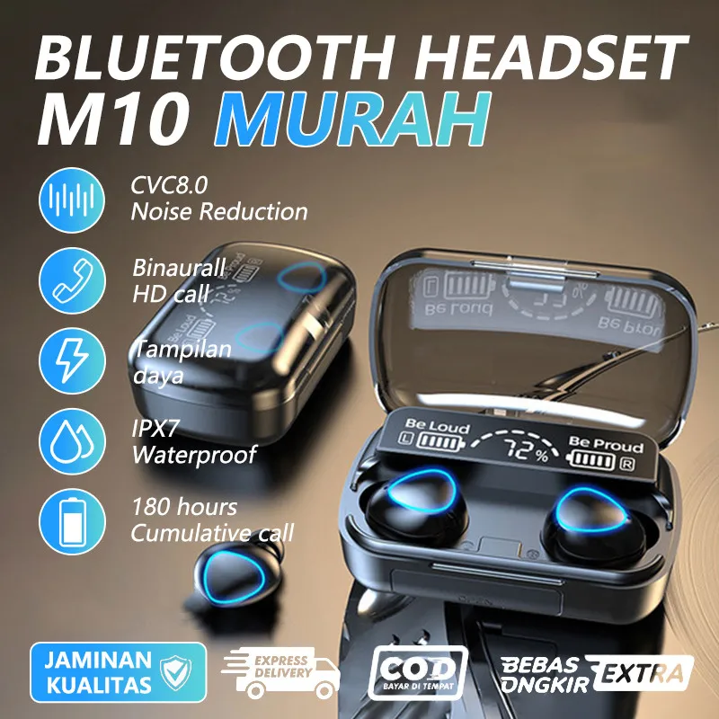 Новинка оригинальные беспроводные наушники M10 TWS наушники Bluetooth сенсорное управление шумоподавление стерео водонепроницаемые наушники гарнитура