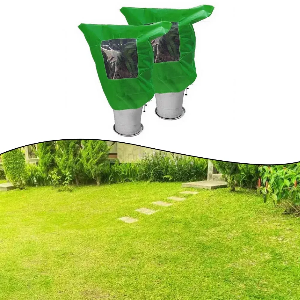 

Plant Cold Shields Visual Window Plant Antifreeze Cover Drawstring Style Green Winter Warm Non Woven Window Cold Cover