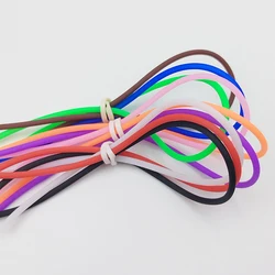 3Meters/LOT 2/3MM Hollow Rubber Tube Rope Candy Colored Hose Combination DIY Jewelry Necklace Bracelet Making Accessories