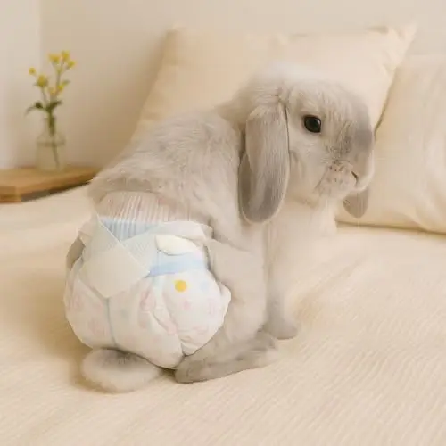 

Leakproof Rabbit Diapers - Disposable Bunny Pet Diaper for Small Rabbits, Incontinence & Potty Training