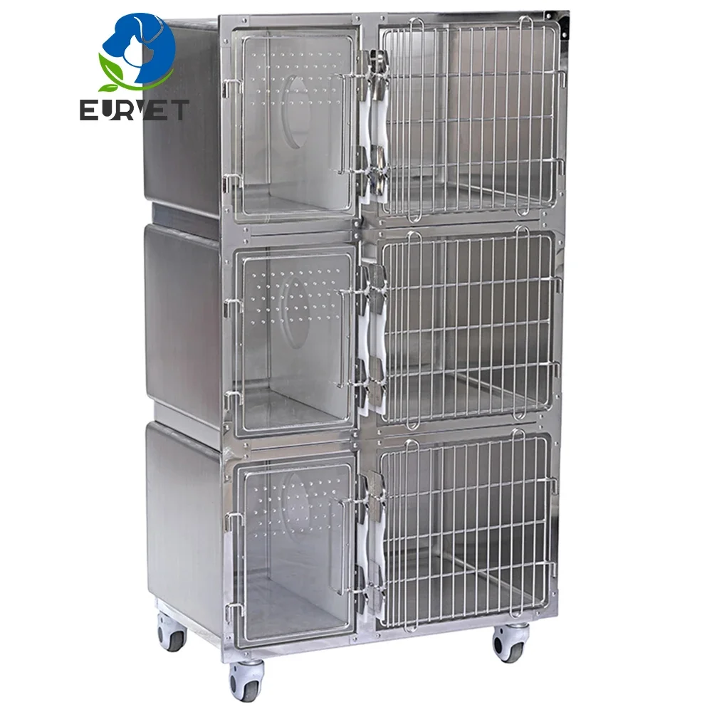 EUR PET Superior Quality 3 Layers Cat Cage Veterinary Equipment Best Selling Veterinary Hospital Cage Sets