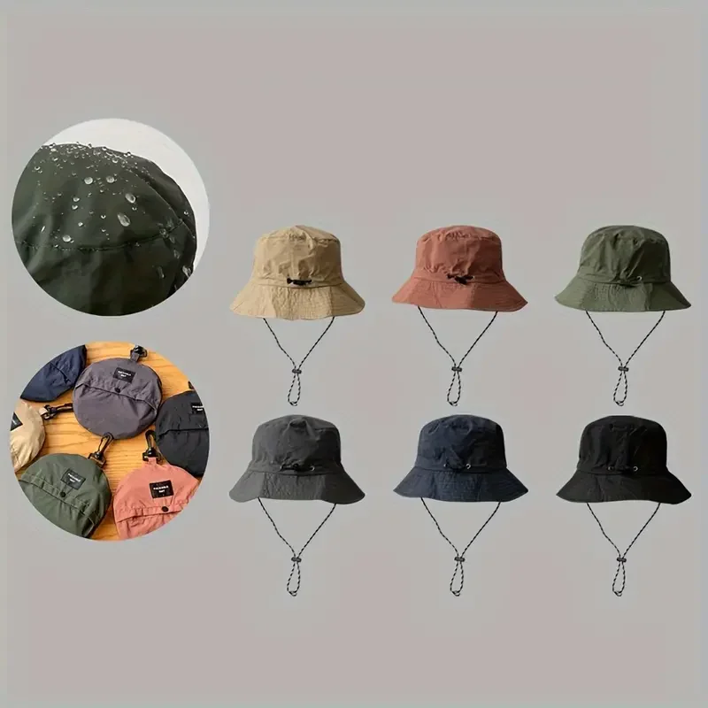 1 Piece Waterproof Fisherman Hat Sunshade Hat for Outdoor Activities Summer Thin Quick Drying Outdoor Mountaineering Hat