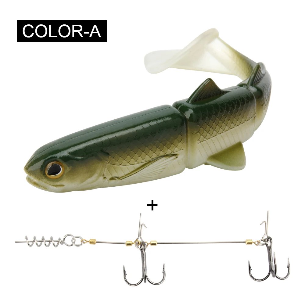 Spinpoler Pike Stinger Rig Hook Systerm mit 3D Swimbait Soft Lure Fishing Bait Paddle T Tails For Zander Pike Big Game Fish