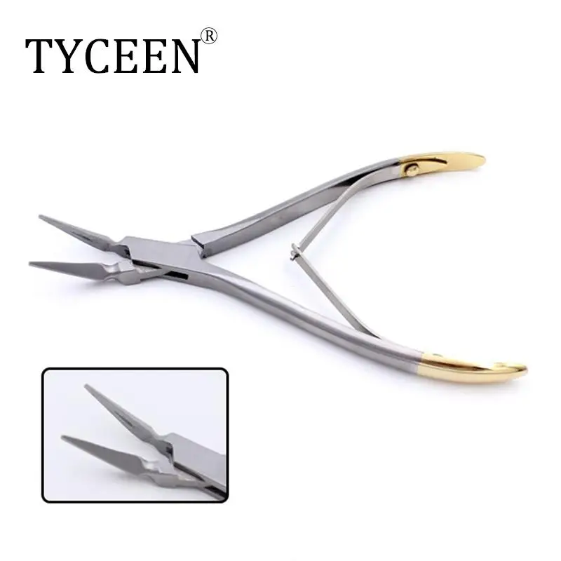 

Dental Root Fragment Tweezers Tooth Extraction Forceps Tools Pliers Instrument Curved Maxillary Mandibular Universal