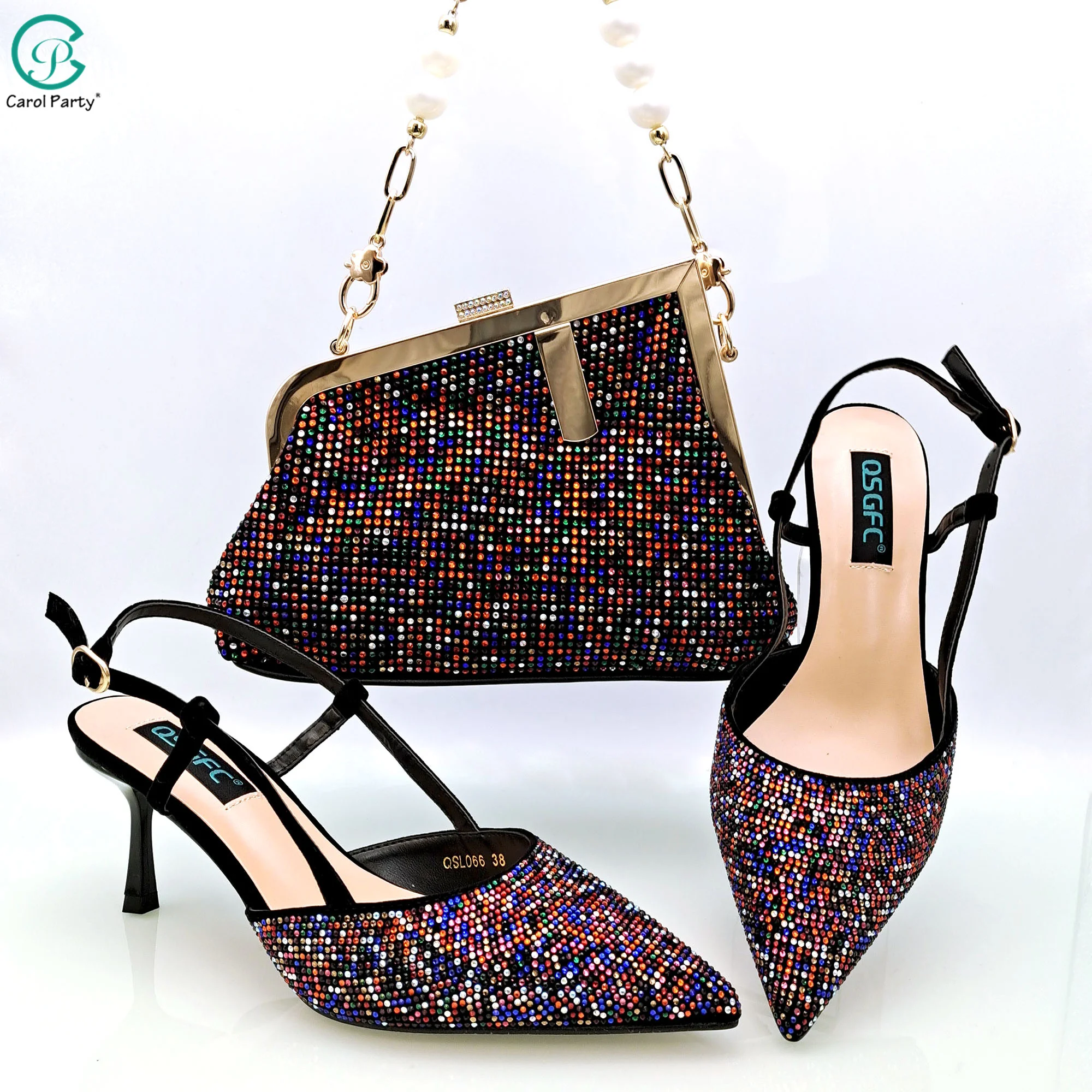 

Nigerian Style Large Capacity Shoulder Bag African Ladies Wedding Party Shoes Or Commuter Shoes And Bag