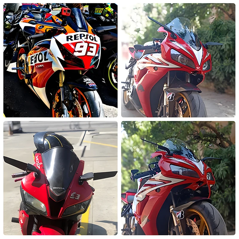 For CBR650R F CBR1000RR CBR600RR CBR 250R 300R 400RR 500R Motorcycle Mirror Modified Wind Wing Rotating Rearview Mirror image 4