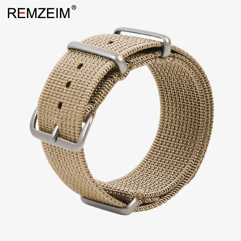 Hochwertiges Nylon-Uhrenarmband, braun, grün, schwarz, Band, Militär, lässig, Armband, Armee, Sport, Armband, Ersatzgürtel – Detail 9