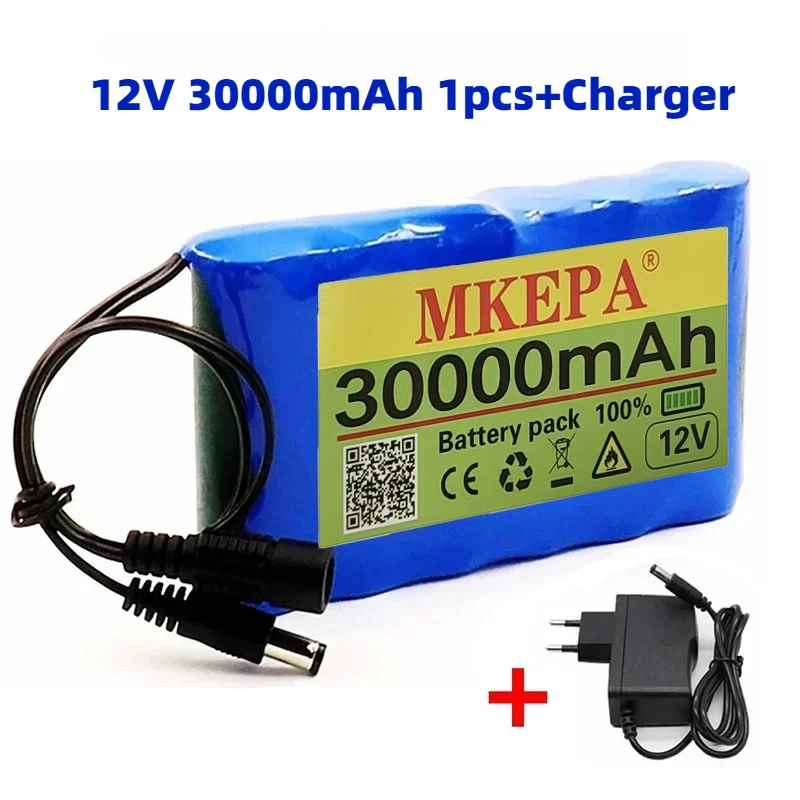 🛒Portable Large Capacity Lithium-Ion Battery BMS 3S2P 30000mAh 12V 18650 Battery Monitoring, Audio, LED Lights + Charger 🔥 image 3