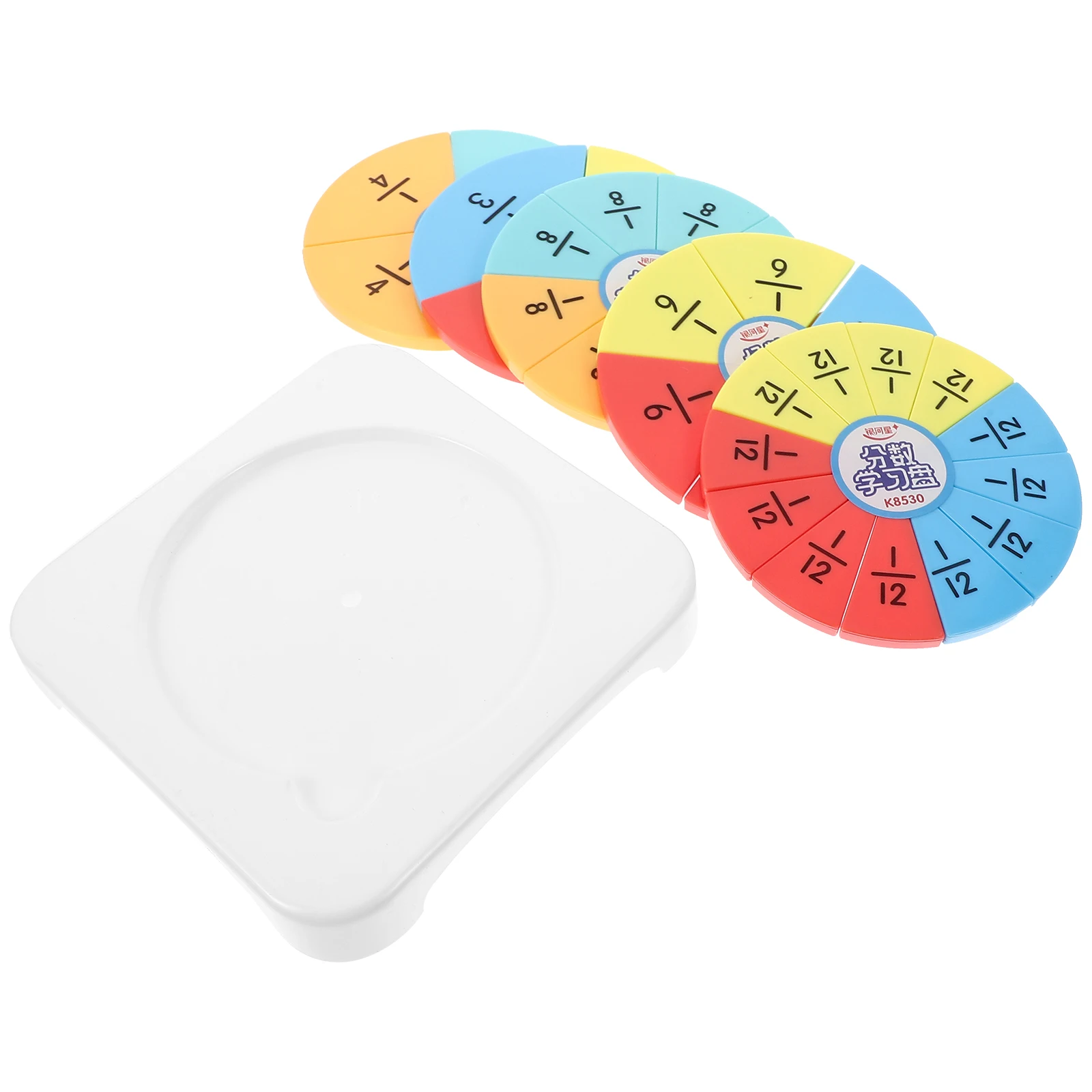 

Fraction Learning Disk Safe Visualize Fractions Math Tool Colorful Puzzle Suite Circles Puzzles Paper Toddler Montessori