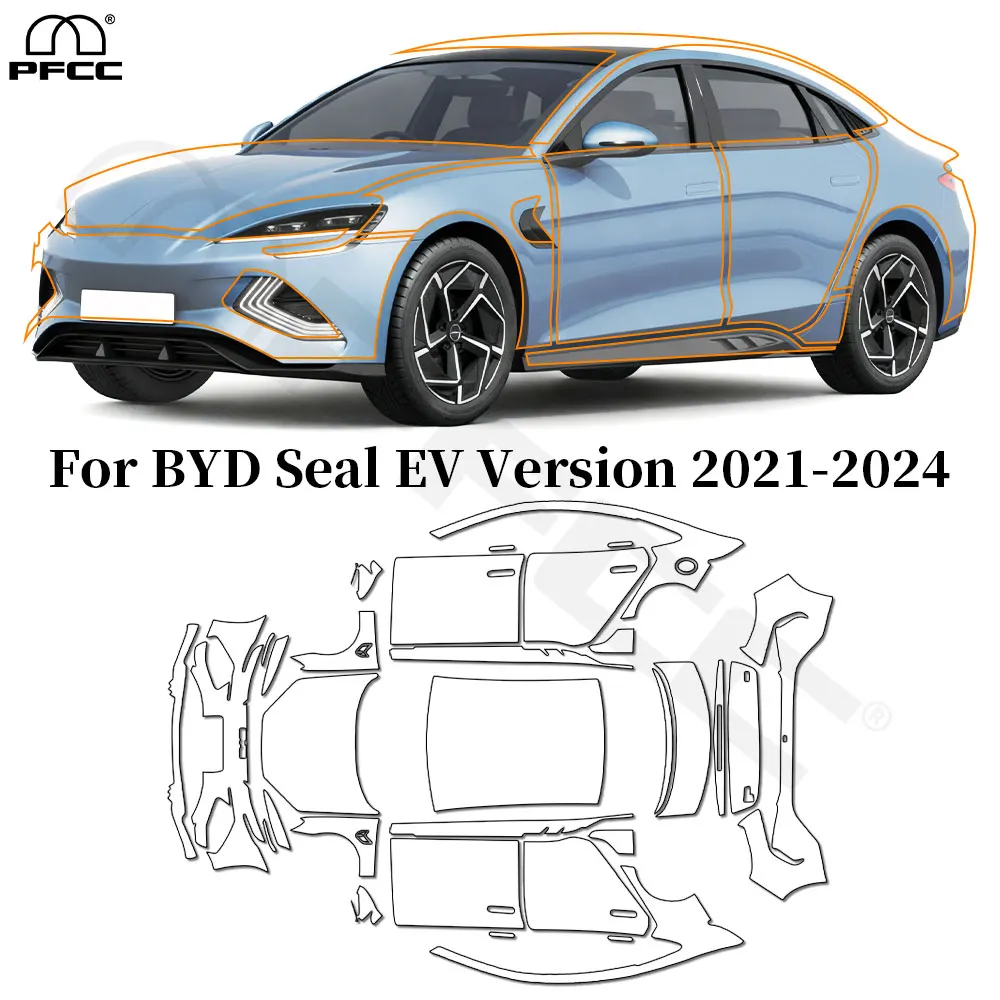 

For BYD Seal EV Version 2021-2024 Car Body TPU Paint Protection Film Pre-cut PPF Clear Bra Anti-scratch Resistant Invisible Kit