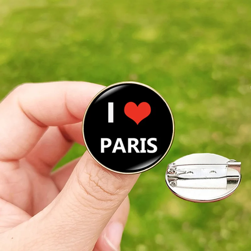 Custom National Flag Pin Badge Football Club Name Baby Singer Star Photo Medical Alert Personalized Glass Brooches for Men Women