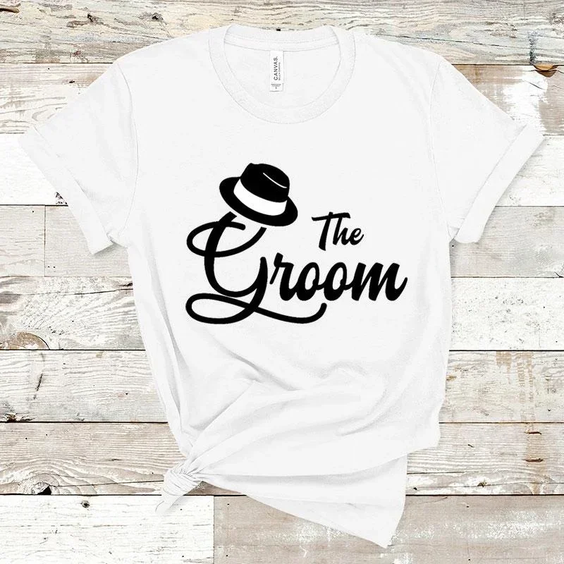 New Bachelor Party The Groom T Shirt Team Groom T Shirt Wedding Party Brother Team Shirt Groom Short Sleeve 2024 Cotton Summer