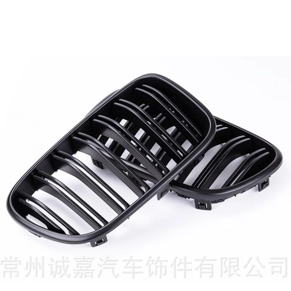 1Pair Front Kidney Grilles Matte Gloss Black For BMW X3 F25 2010 2011 2012 2013 Replacement Racing Bumper Car Styling