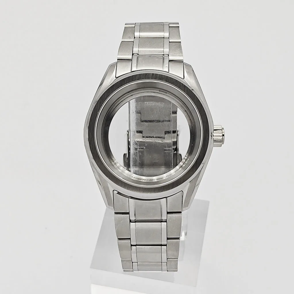 NH35 38mm Case Sapphire Glass Silver Watch Case Fit NH35 NH36 ETA2824 PT5000 Miyota8215 8205 821A Movement Watch Accessories - view 2