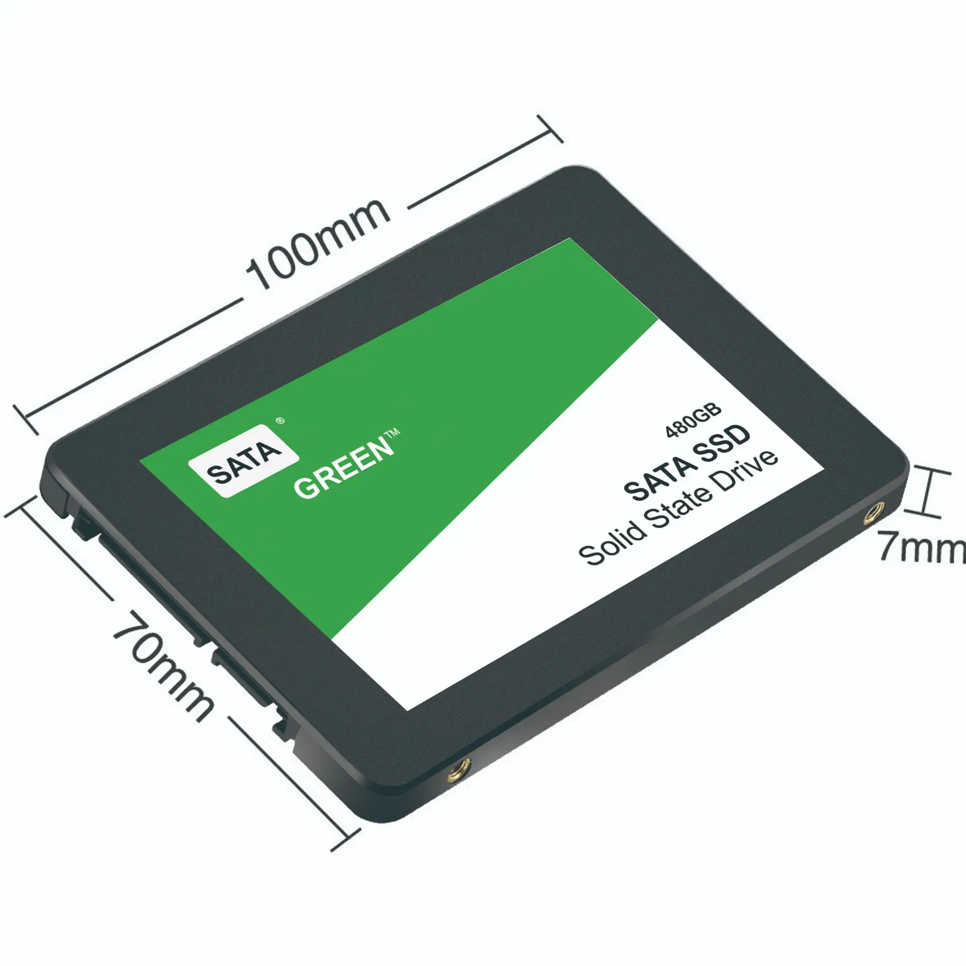 Unidade de estado sólido interna verde original, PC SSD, 2TB, 1TB, 500GB, 240GB, 120GB, 2,5 ", SATAIII 6 Gbps, até 540 Mbps