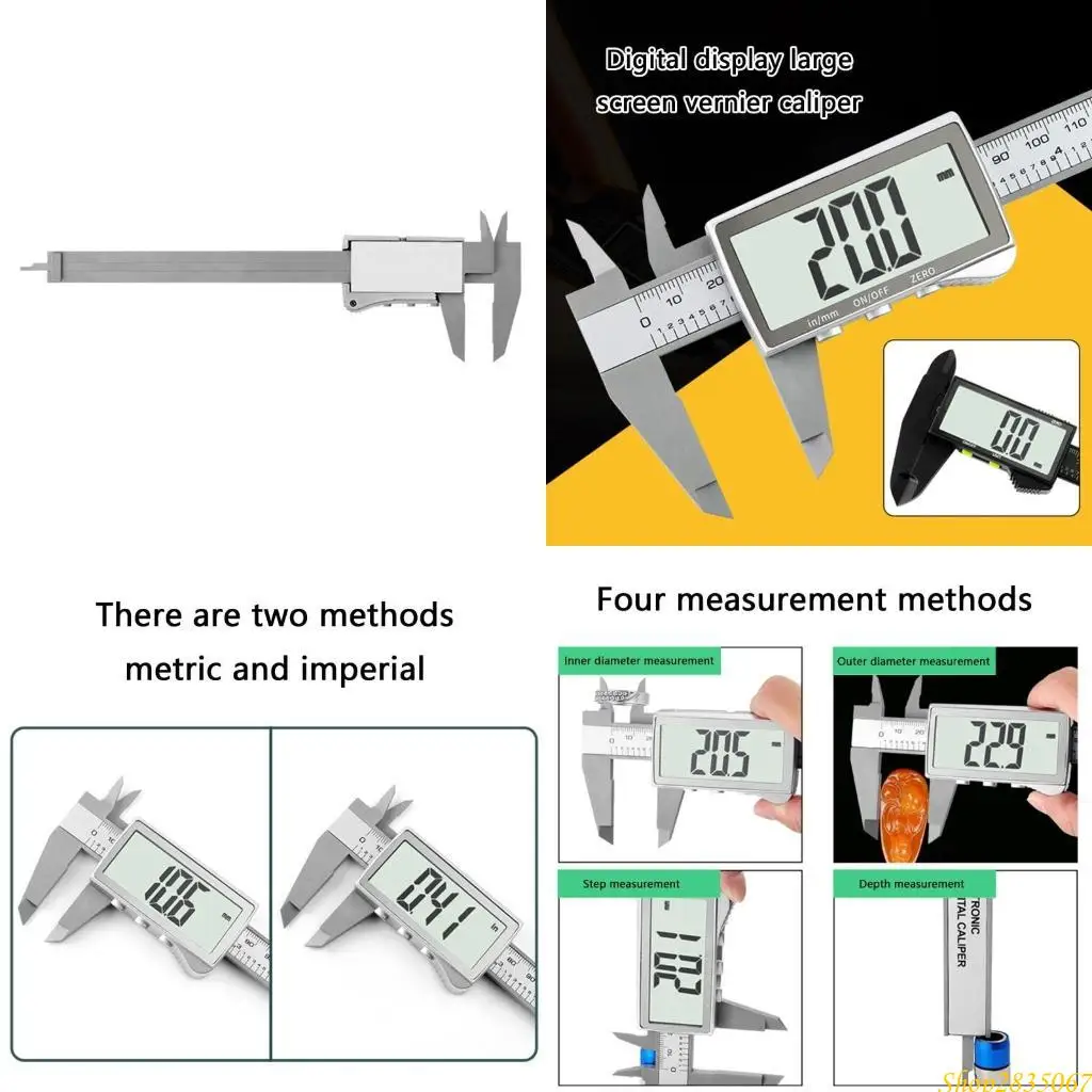 

ЖК-дисплей Digital Vernier SAPIPER с микрометровым средством конверсии. 0-150 мм 831F