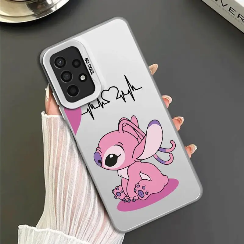 Phone Case for Samsung Galaxy A15 A25 A52 A72 A51 A71 4G A73 A55 A54 A53 A52s 5G Silicone Soft Shell Disney Stitch Cartoon