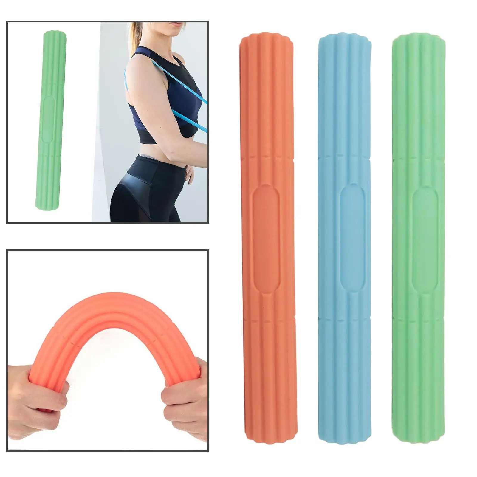 Twist Exerciser Bars Manual Training Bar Grip Wrist Strength Body Massage Rod for Waist Home Strengthener Muscle Pulling Travel