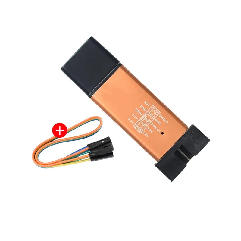 برمجة مبرمج مع غطاء كابل دوبونت ، ST Link V2 ، STM8 صغير ، STM32 ، st Link V2 ، STM32 ، مجموعة واحدة