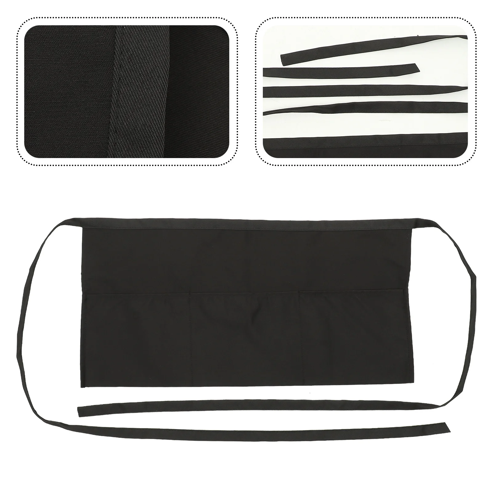 

Half For Women Waist Apron With Pocket Server Apron Reusable Cooking Baking Grilling Serving Hotel Restaurant Use