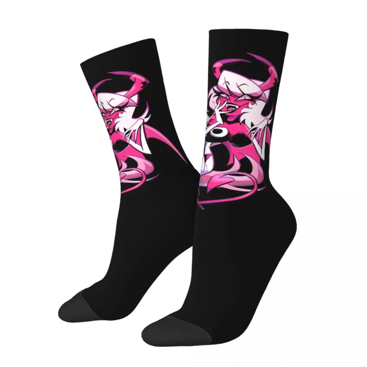 Fashion Male Men Socks Harajuku Wants To Enjoy Verosika Life Sock Helluva Boss Anime Women Sock Spring Summer Autumn Winter