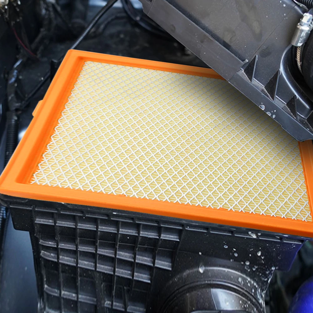 Car Air Filter Intake Accessories for ISUZU DMAX2021-2023 High Power Replacement Panel Air Filter Washable Reusable