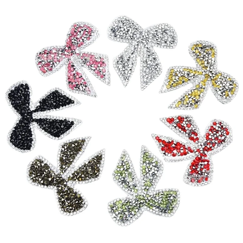 

Engood 50pcs 60mm Bow-knot Embellishment Apparel Sewing Hot Melt Adhesive Rhinestone Clothing Shoes Hat Bag Button Decor Supply