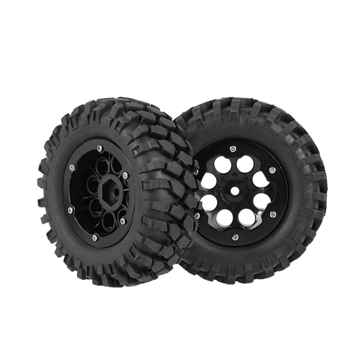 ROCK LosWLER TRUCK-Roues en métal avec pneus souples de 96mm, 1,9 pouces, pour voiture RC 1/10 versiMN D90 D130