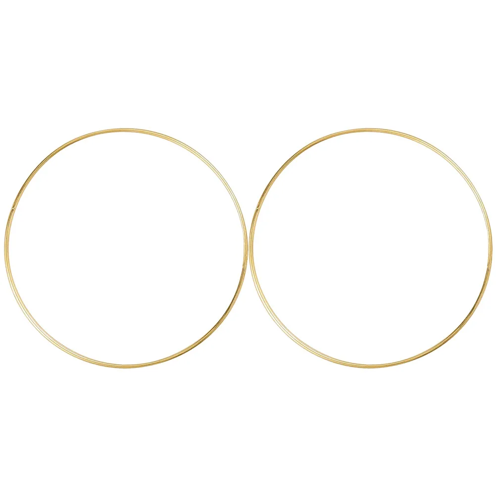 

2Pcs Metal Dream Catcher Circles for DIY Wreath Making Craft Rings Decor Home Windbell Spiritual Garland Plant Hook