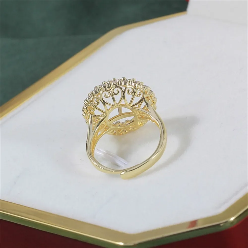 

Adjustable Gold Plated Pearl Ring Settings Findings & Accessories - for Jewelry Making Bulk Wholesale Craft Supplies 12-14mm