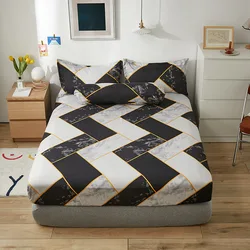 1pc  Bed Mattress Fitted sheet King Queen Size sheet  All-around Elastic Rubber Band Non-slip Dustproof Bed Sheet No pillowcase
